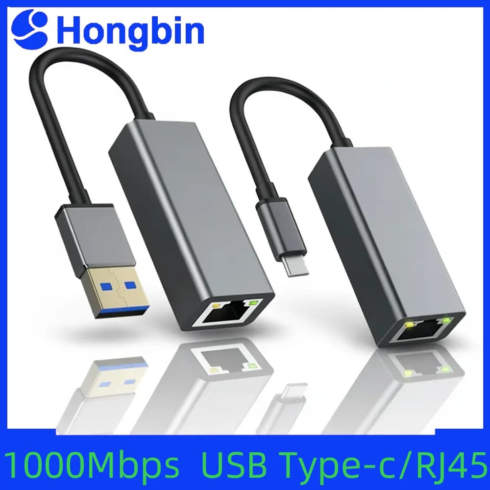1000Mbps USB Ethernet Adapter USB 3.0 Network Card to USB RJ45 Lan for PC MacBook Win 10/11 Xiaomi Ethernet USB Cable