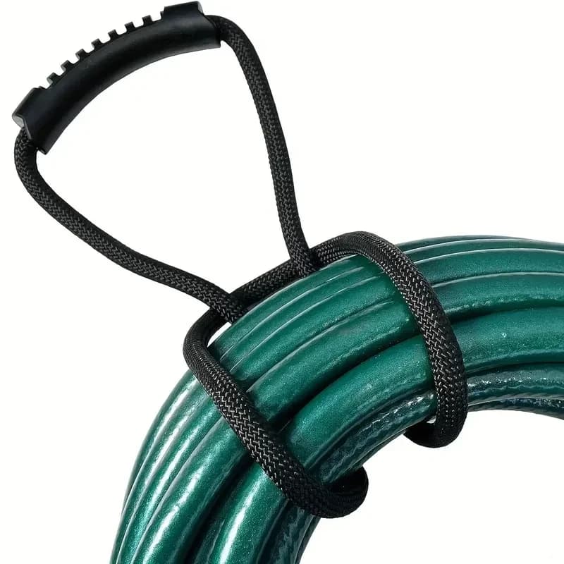 Durable Storage Strap with Hook and Loop, Carry Strap with Handle, Hanger & Organizer for Pool Hoses, Garden Hoses and Cables