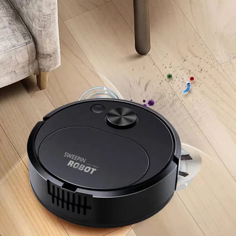 New USB Robotic Vacuum Cleaner Mopping 3-in-1 Intelligent Wireless Floor Sweeping Machine 1500Pa, Suitable for Home Office