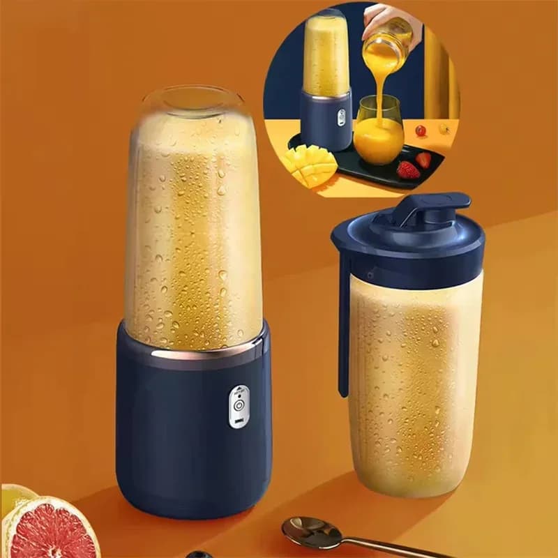 Portable Blender Bottle Electric 6 Blades Multifunction Juice Blender Fresh Juice Smoothie Blender Ice CrushCup Food Processor