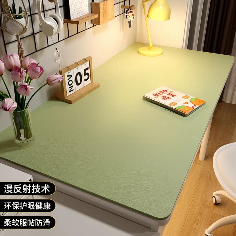 Eco-friendly eye-protective desk mat, student leather solid color coffee table mat, oil-proof dining tablecloth,non-slip