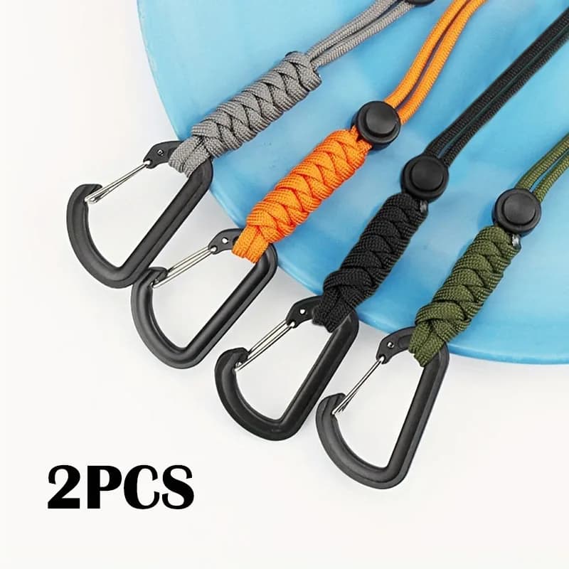 Safety Bungee Tether Tool Lanyard With Carabiner Hook Climbing Working Anti-Falling Safety Rope Aerial Work Climbing Accessories