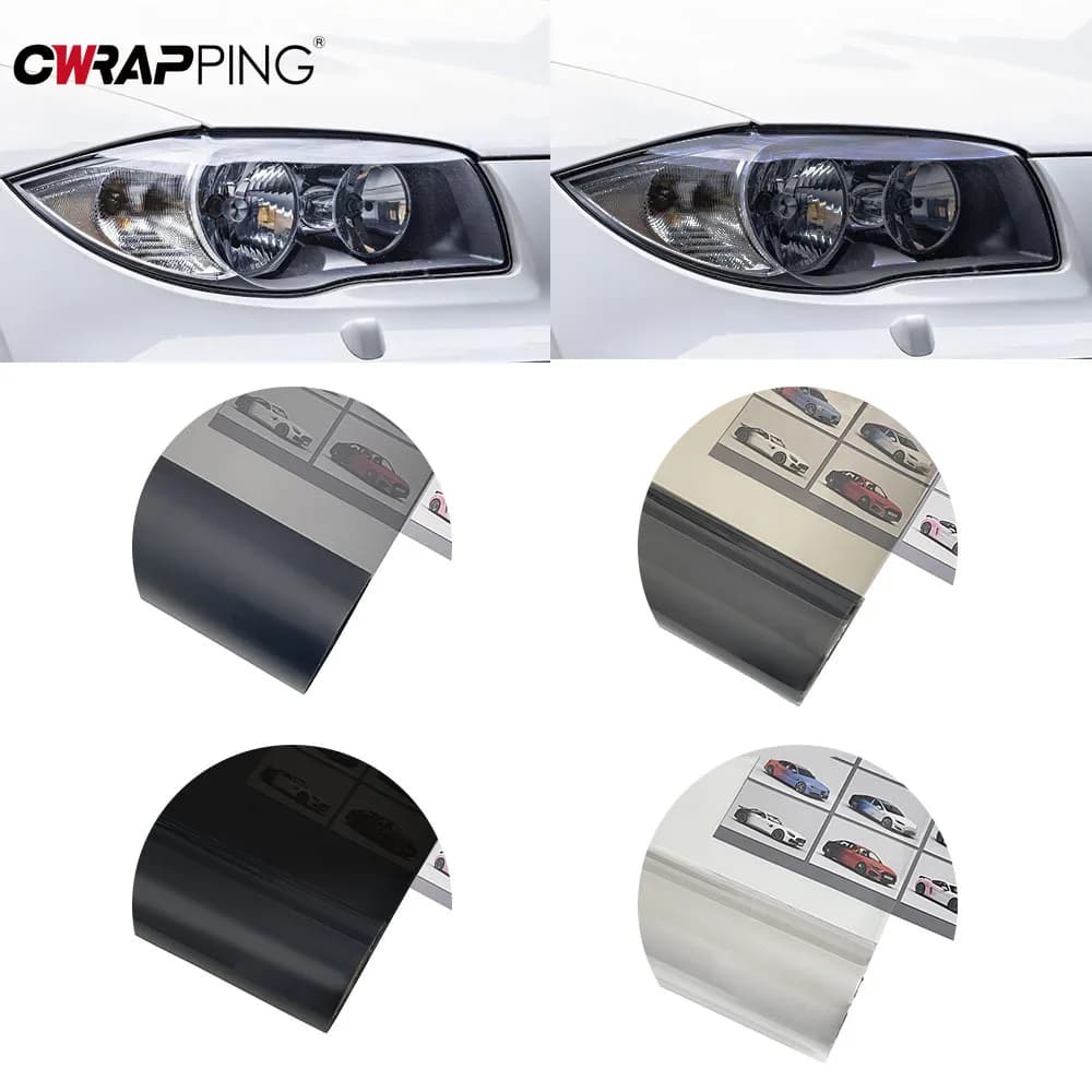 50x200cm Car Headlight Tint Film Smoke Fog Light Light Vinyl Film PVC Black Tint Vinyl Waterproof Film for Moto Auto Accessories