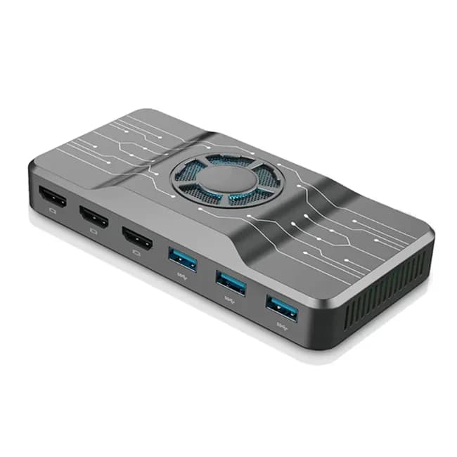 OFIYAA USB 3.0 Docking Station H1 Universal Laptop HUB With RGB Cooling Fan for Windows Mac Android Support Mac M1 Chip