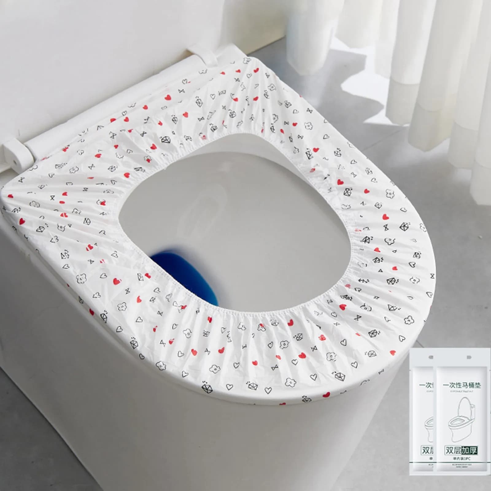 Disposable Toilet Seat Cover Waterproof Hygienic Travel Portable Universal Fit Bathroom Sanitary Toilet Mat Toilet Seat Liner