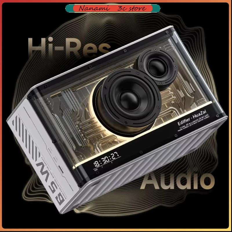 Edifier Flower NEW-X Pro GaN Speakers Support AirPlay 2 Chained Clock Display, RGB Light Cool Energy Sound Gaming Gifts