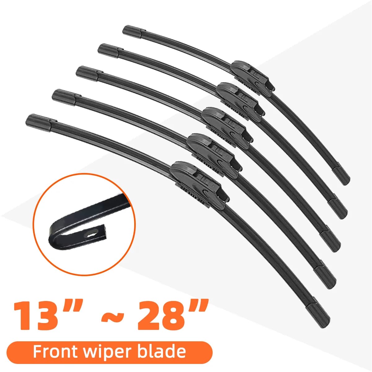 KKJOY Car Accessories Wiper Blade Universal J U Hook Windshield Windscreen Rubber Uses For Auto Windshield Cleaning