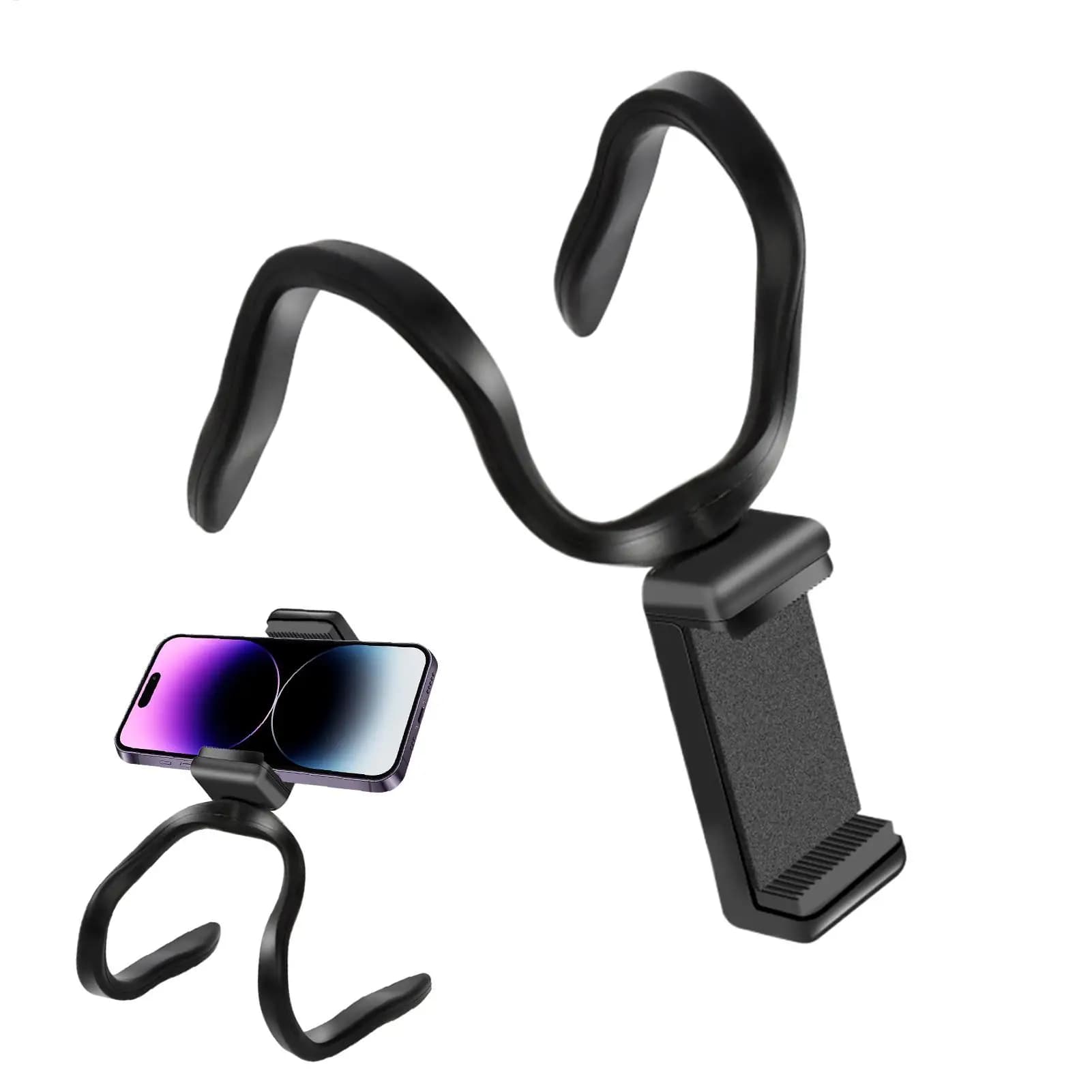 Phone Holder For Treadmill Folding Cellphone Bracket For Gym Hose Design Bendable Treadmill Phone Stand For Shopping Cart