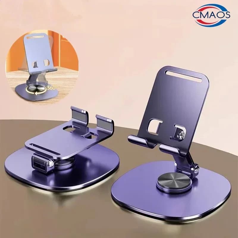 Elough 360° Rotation Portable Tablet Holder For iPad iPhone 15 Xiaomi Folding Lazy Desktop Live Mobile Phone Stand Mount Bracket