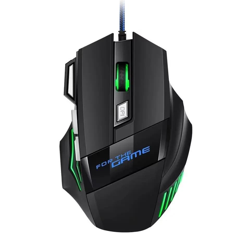 RGB Backlit Wired Gaming Mouse 7-Buttons USB 2400DPI Adjustable Ergonomic Computer Optical Sensor Mouse For PC Computer Laptop