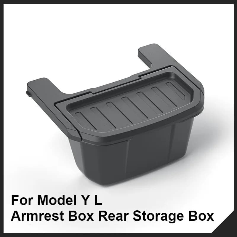 Rear Seat Storage Box For Tesla Model YL 6-Seater 2026 Under Air Vent Storage Case Trash Can Organizer Car Interior Accessories