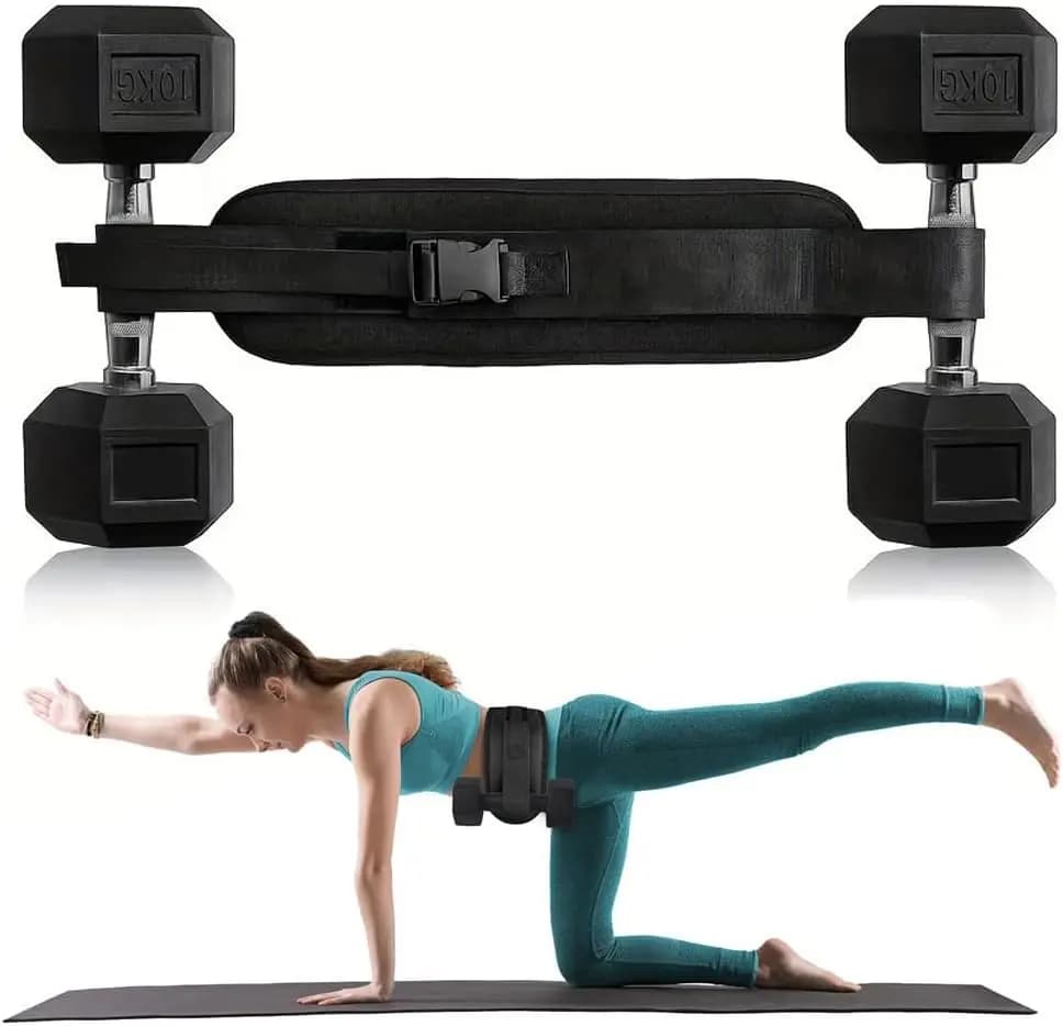 Exercise Hip Thrust Belt, Booty Belt for Hip Thrust, Adjustable Lifting Belt,Hip Belt Pad for Dumbbells Kettlebells Gym Fitness