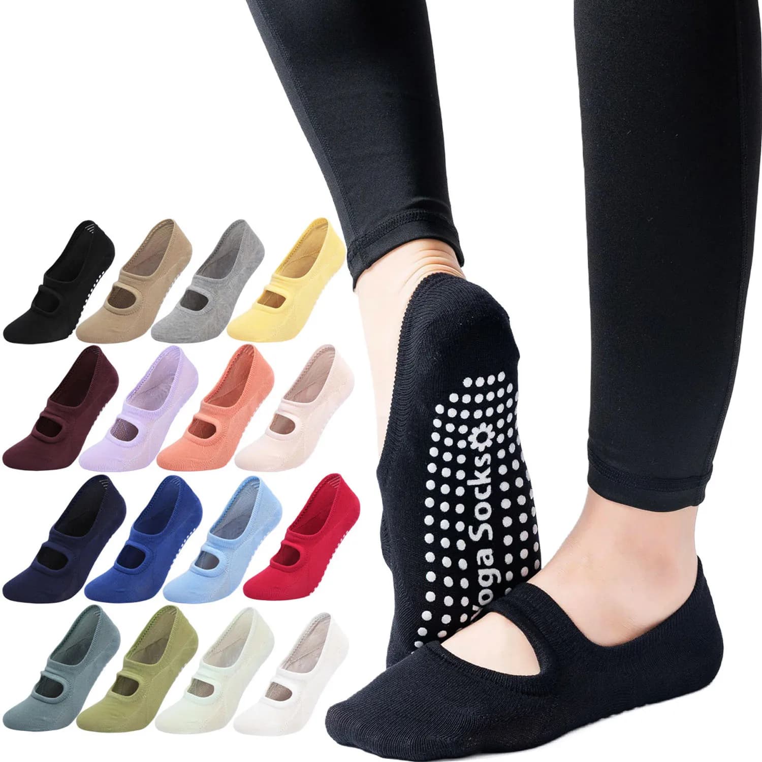 High Quality Women Yoga Socks Anti-Slip Breathable Backless Pilates Socks Ankle Ladies Ballet Dance Sports Socks for Fitness Gym