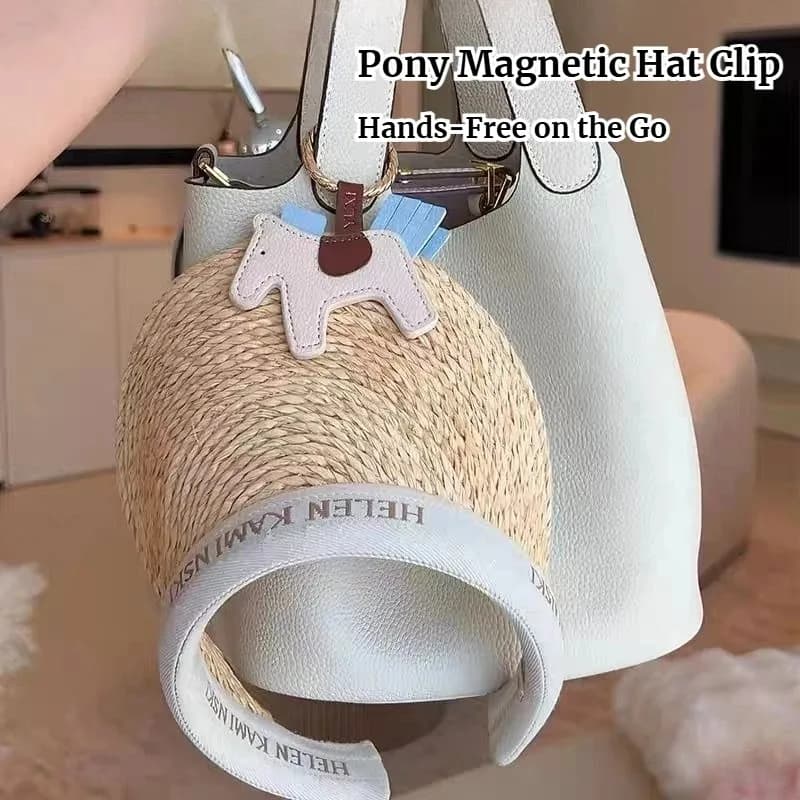 Magnetic hat clip bag hat cover handbag backpack luggage PU leather hat, fixed clip glasses bag accessories travel essentials