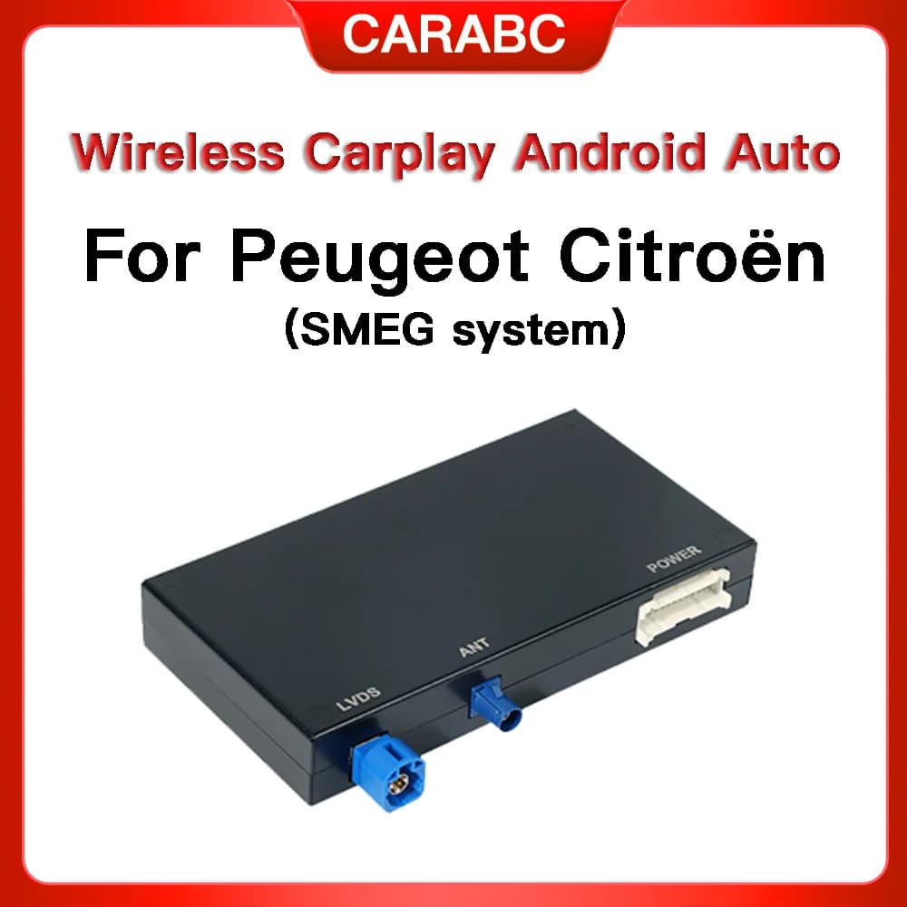 For Peugeot Citroen Wireless Carplay adapter Android Auto module SMEG 208 2008 308 508 3008 & C4 DS3 DS5 Support Reverse Camera