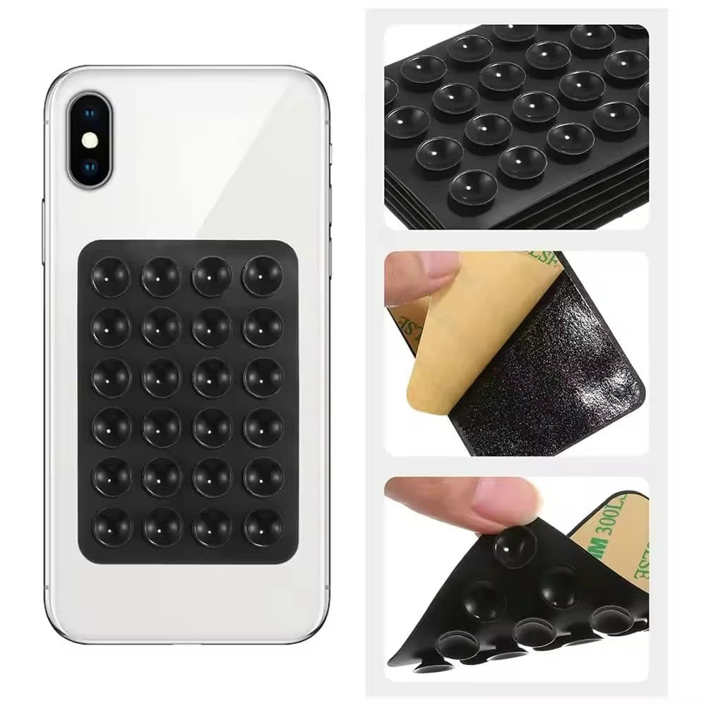 Silicone Suction Cup Phone Holder Silicone Phone Case Mount Candy Color For Selfies and Videos Non Slip Suction Cup Phone Stand