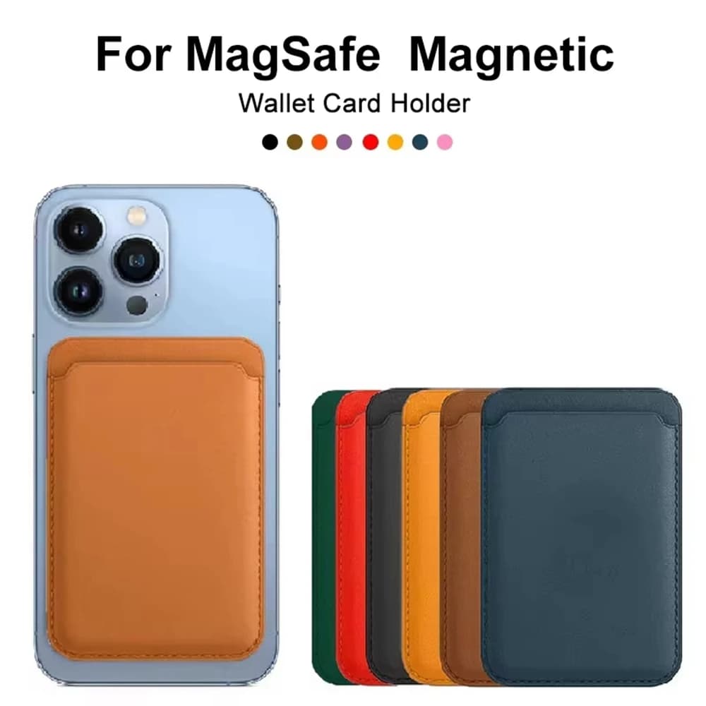 Offical Magnetic Finewoven Card Holder Leather Wallet For iPhone 18 17 16 15 14 13 Pro Max Samsung S26 S25 S24 Ultra Plus Cover