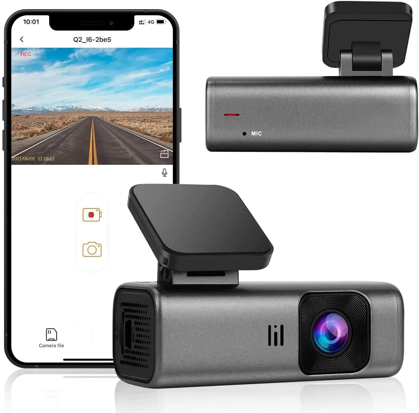ADINKAM Mini Dash Cam 2K 1400P HD Video Recorder with IPS Screen Discreet Hidden DVR 24H Parking Monitoring WIFI Connect APP