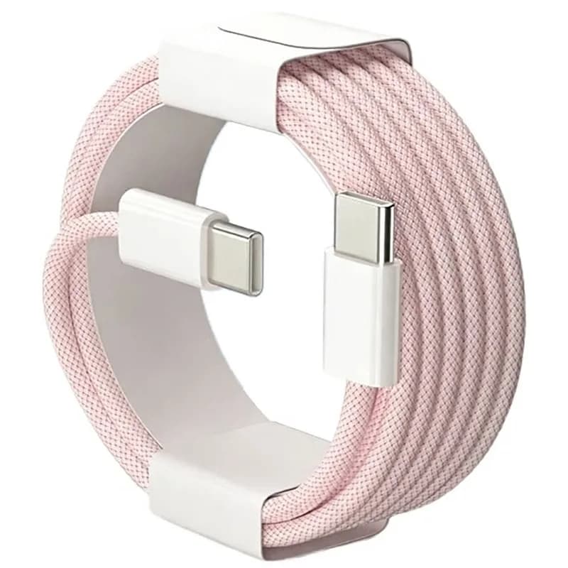 60W PD Nylon Braided USB-C to USB C Fast Charger Cable For iPhone 17 16 15 /Pro Max Compatibility Samsung Type C Fast Charging