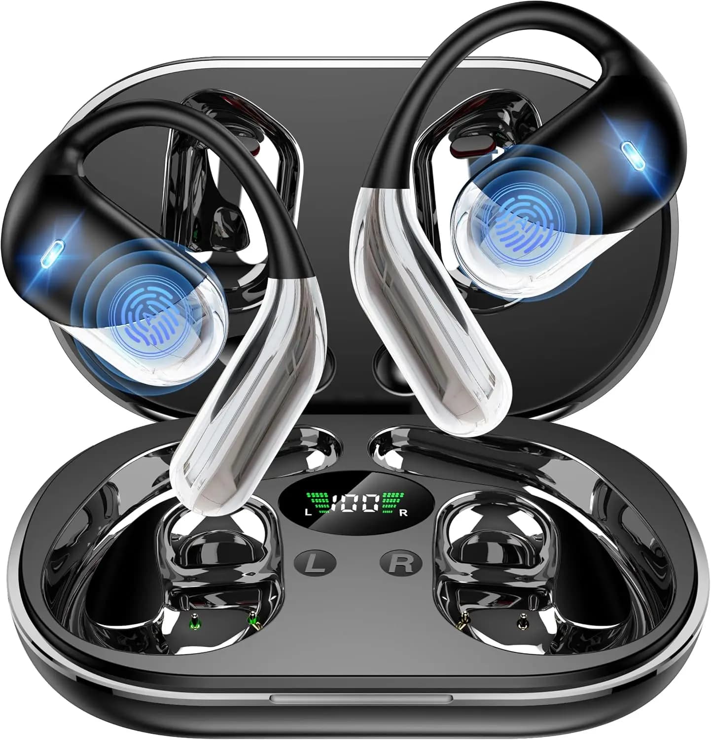 Real-Time 198-Language Translator Earbuds, 3-in-1 Translation Music Calls, Open-Ear Design, 60H Battery, Bluetooth 6.1