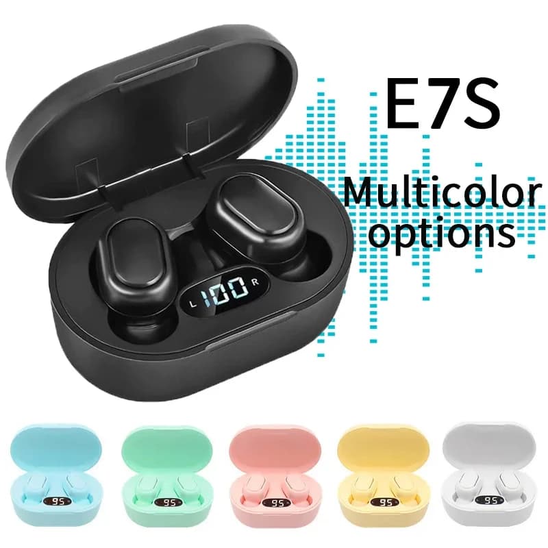 E7S TWS Fone Bluetooth Earphones 5.2 Wireless Headphones Noise Cancelling Earbuds with Mic Wireless Bluetooth Headset for Xiaomi