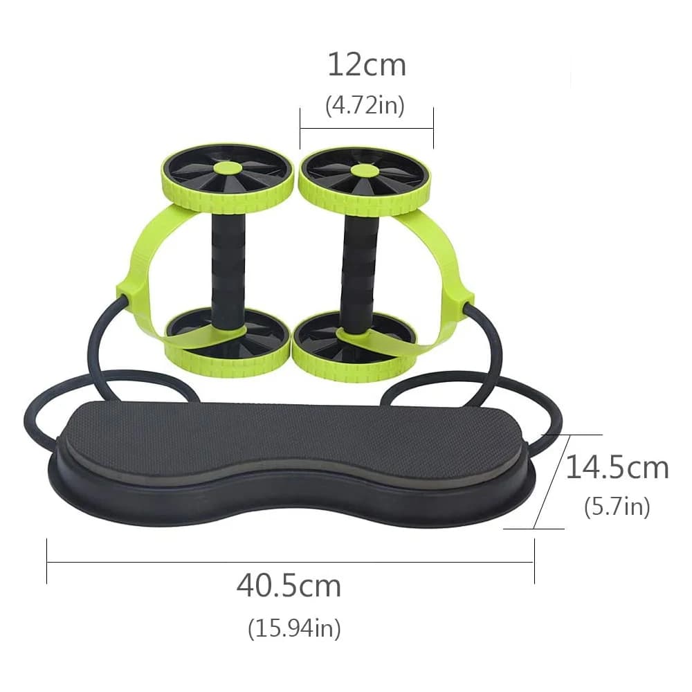 Ab Roller Wheel Exercise Equipment Abdominal Trainer Waist Slimming Workout Gym Resistance Band Wheeler Perfect for Home or Gym