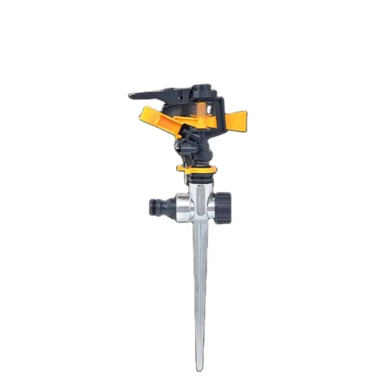 Garden Tools Plastic and Zinc Alloy 360 Degree Rotatable Hole Sprinkler Irrigation System Rain Gun Water Sprinkler