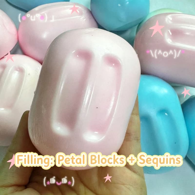 Soap Crunch Handmade Ball Squishy Ball Stress Ball Fidget Toy Crunchy Squeeze Ball Round Blocks Filled ASMR Anti Stress Toy