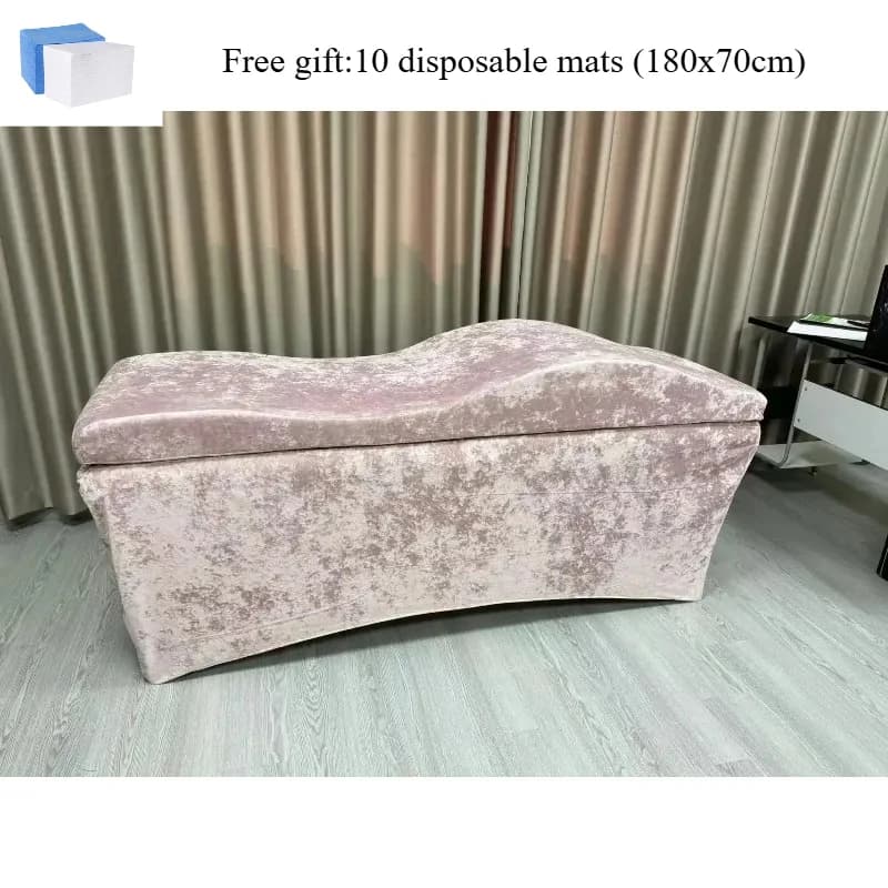 Beauty Salon Curved Extension Lash Bed Topper Velvet Massage Table Mattress Customized Eyelash Bed for Beauty Salon