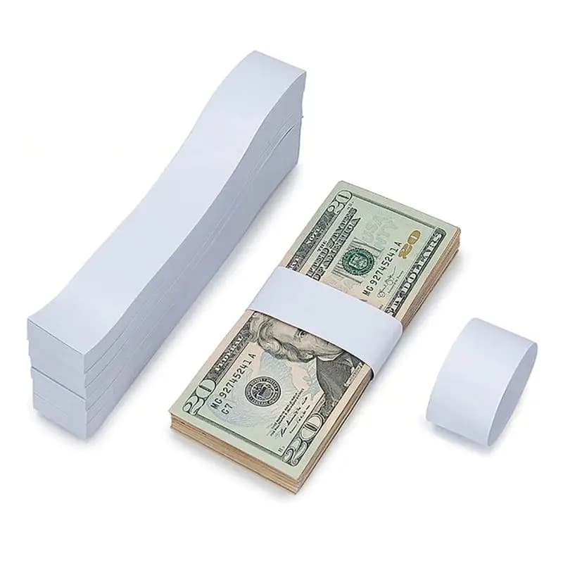 Self Sealing Money Bands Tear Resistant Cash Straps for Streamlined Currency Organization Store Use 100pcs