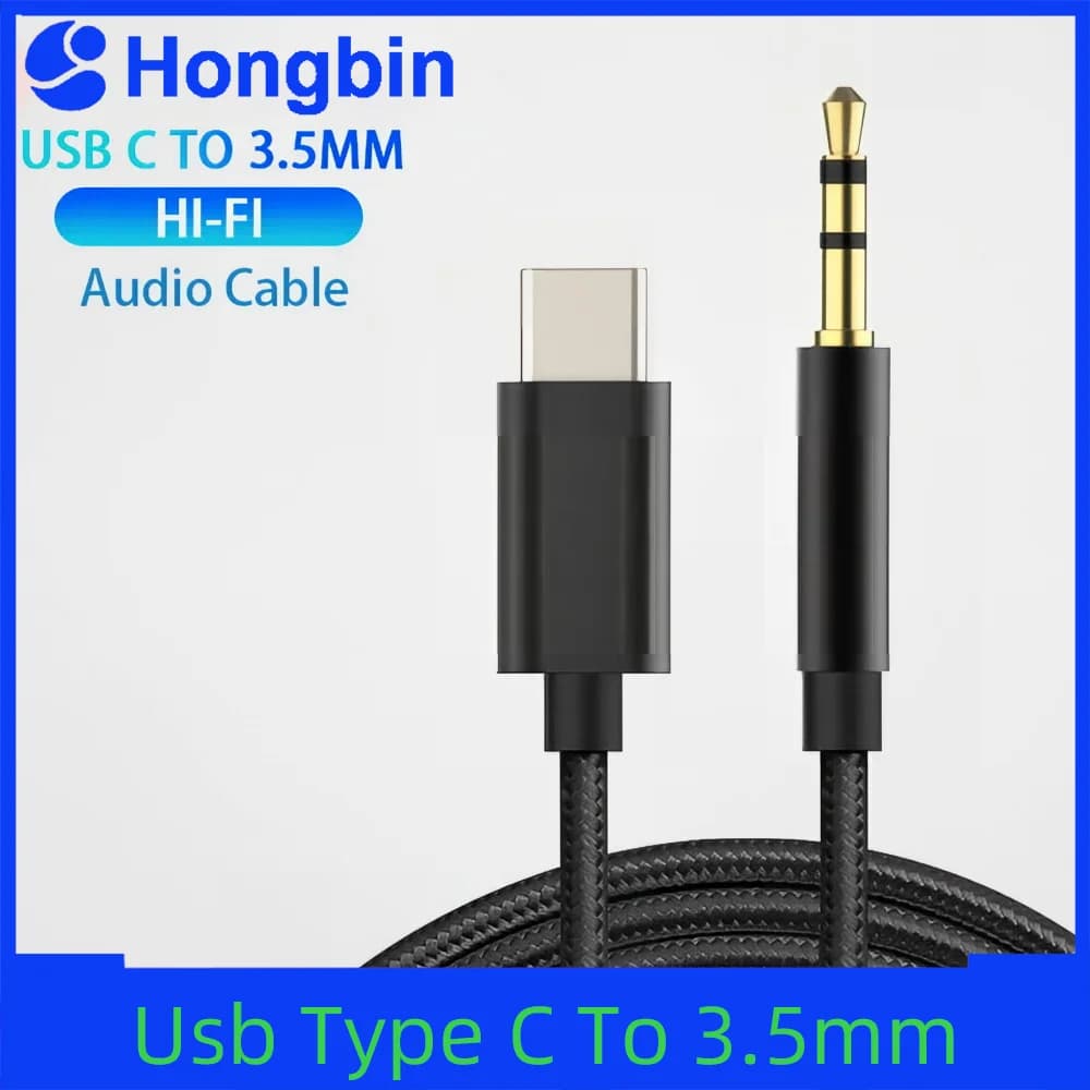 Usb Type C To 3.5mm Aux Audio Cable Headset Speaker Headphone Jack Adapter Car Aux for Samsung S20 Plus Note 20 S21 Ultra Tab S7