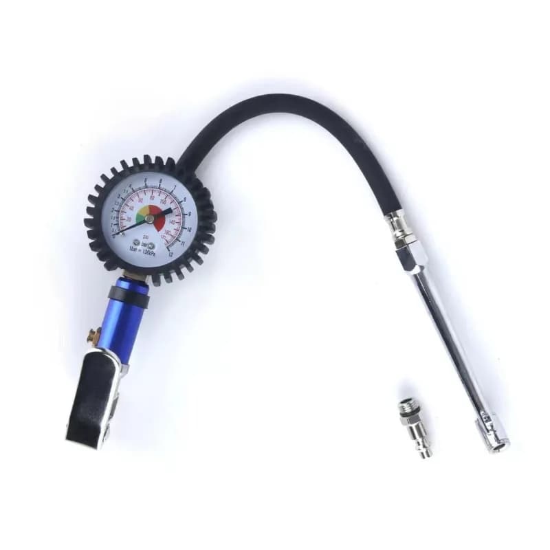 Handheld Dual Head Tire Inflator Pressure Gauge Pneumatic Air Chuck Car Tyre Inflation Tool Vehicle Maintenance Hardware Parts