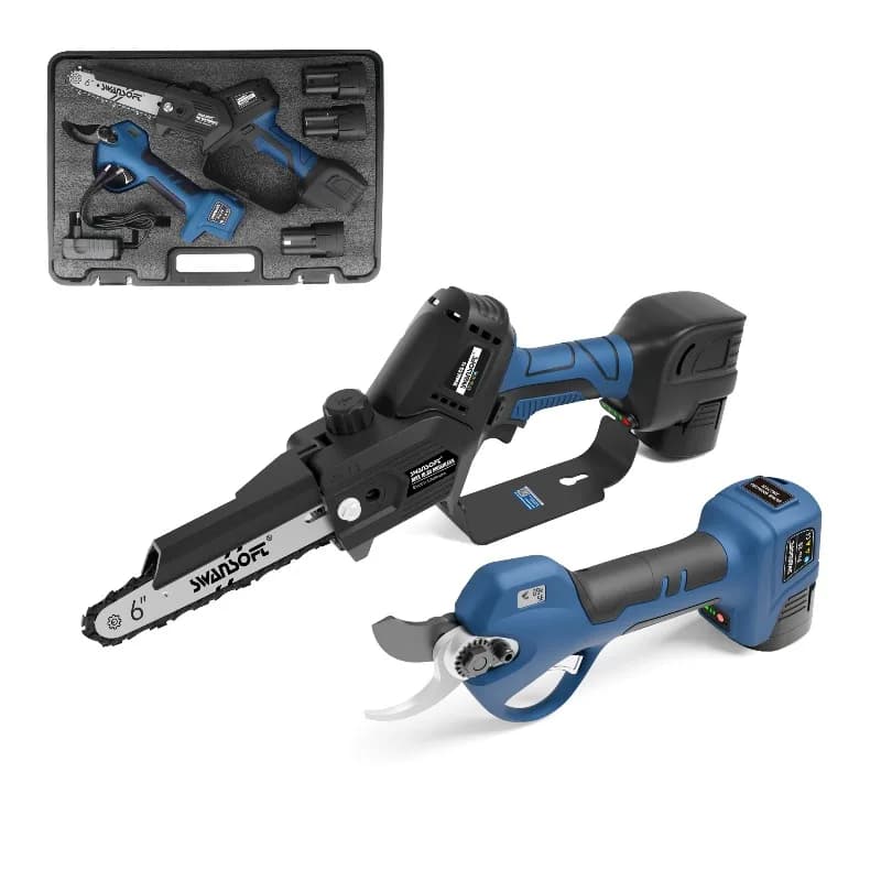 【Best-Selling】Cordless Brushless Electric Pruning Shears And Chainsaw Combo Kit 2-in-1 Power Tools Set For Garden Tree Branch Cu