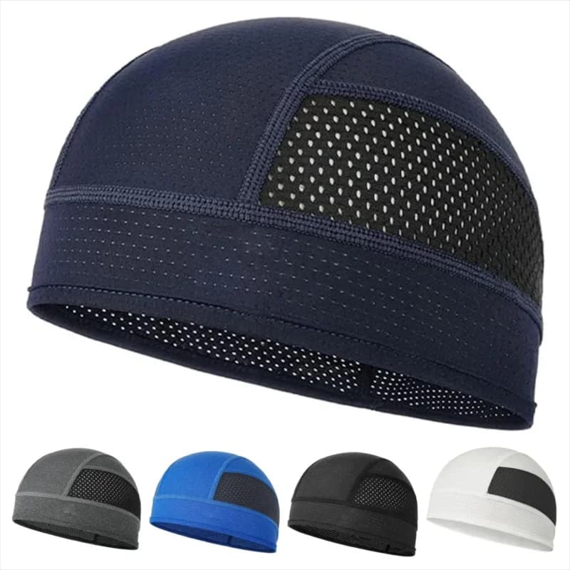 Motorcycle Cycling Helmet Inner Cap Quick Dry Breathable Mesh Hat Racing Cap Under Helmet Sweat Beanie Cap Runing Sports Hat