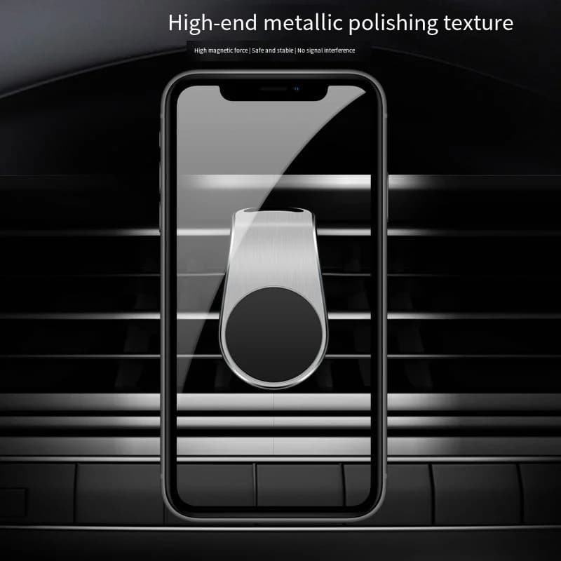 Universal Magnetic Car Phone Holder, Air Vent Clip‑On Cell Phone Mount, Magnetic GPS Phone Bracket Compatible with iPhone, Samsu