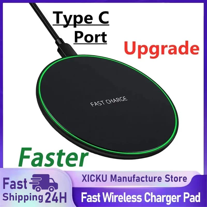 Wireless Charger Pad for iPhone 17 16 15 14 13 Pro Max X Samsung Xiaomi Phone  Chargers Induction Fast Charging Dock Station