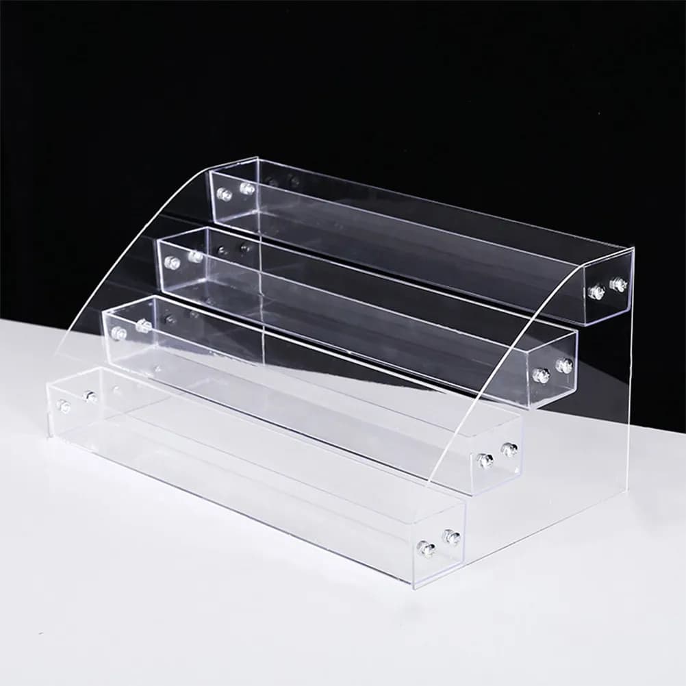 4-Tier Acrylic Glasses Display Rack for Sunglasses Eyeglasses Ski Goggles Organizer Stand Countertop Shop Showcase Home Use