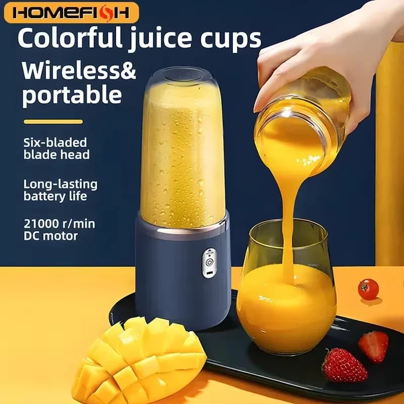 HOMEFISH New Student Home Use Multi-Function Juice Maker Portable Rechargeable Small Juice Cup