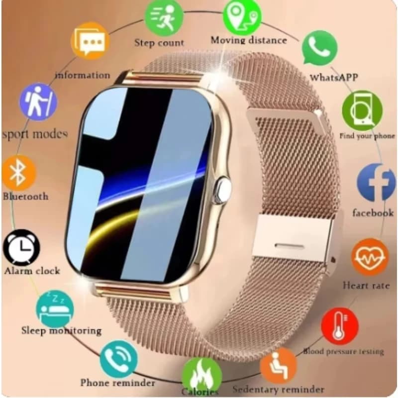 KESHUYOU New 1.83-inch Smartwatch Call Notifications Sleep Monitoring Activity Tracking Compatible with Android and iOS