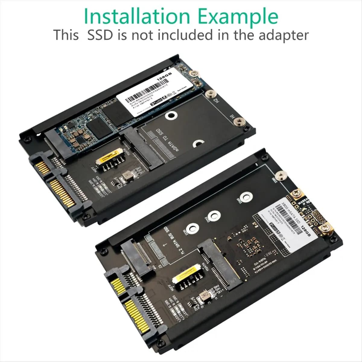 N05R 2In1 MSATA + B Key/B+M Key M.2 SSD to 2.5 SATA Adapter Card with Enclosure Socket for M2 NGFF SATA3 2230 2242 2260 2280