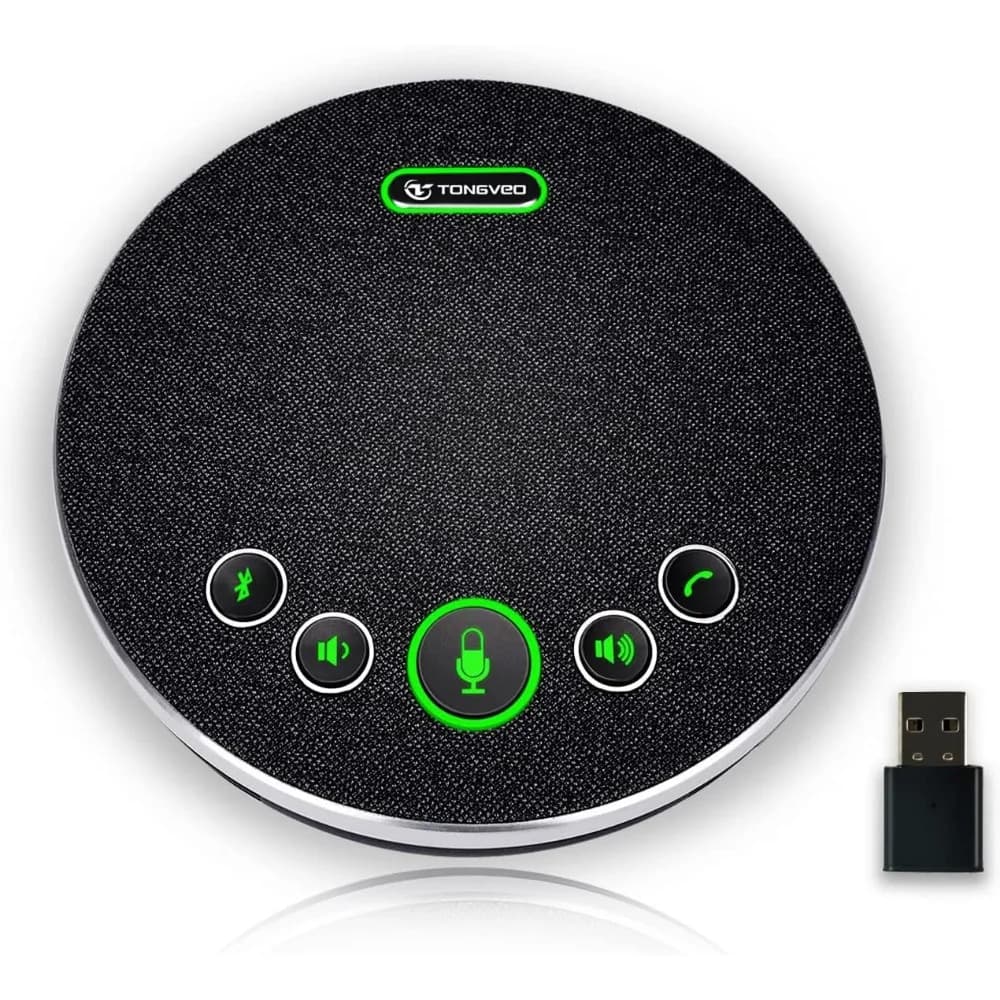360° Sound Pickup Wireless Speakerphone, AI Noise Cancelling for 8-12 People, 8 Hours Talk Time