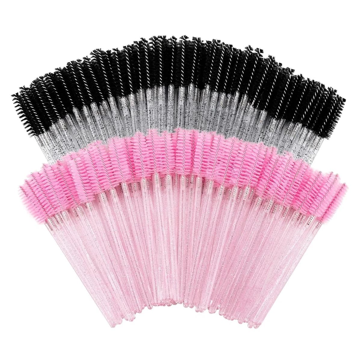 100 pcs Disposable Eyelash Mascara Brushes, Wands Applicator Eyebrow Brush Makeup Kit, Eyebrow Castor Oil Brush Makeup Tool