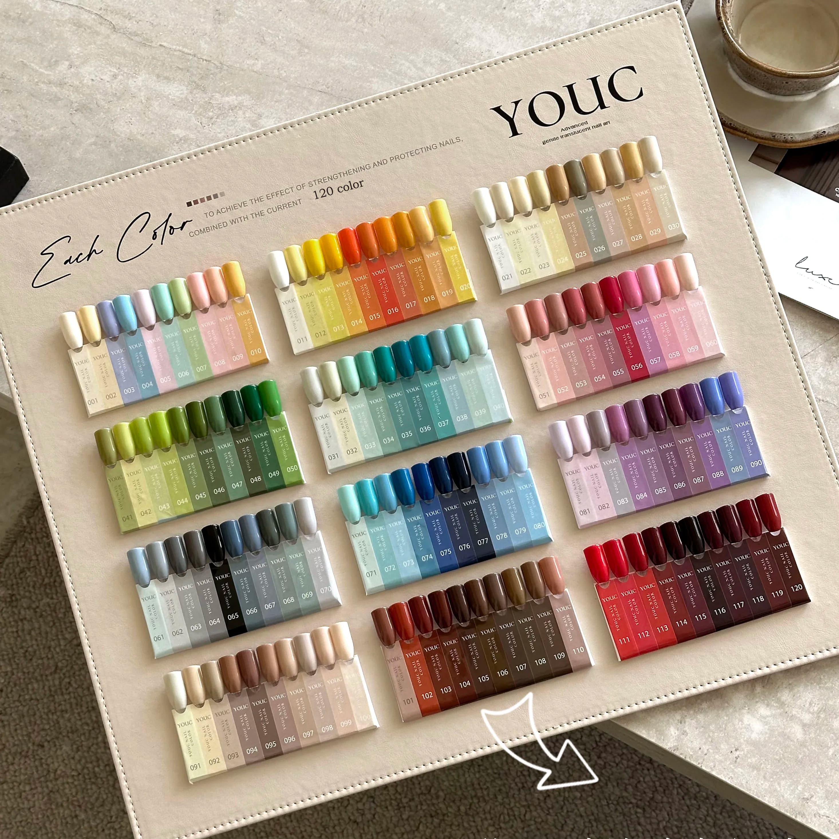 YOUC 2025 New 120 Colors Multicolor Nail Gel Set Eco-Friendly HEMA-Free TPO-Free Nail Art Non-Toxic UV Gel Nail Salon Wholesale