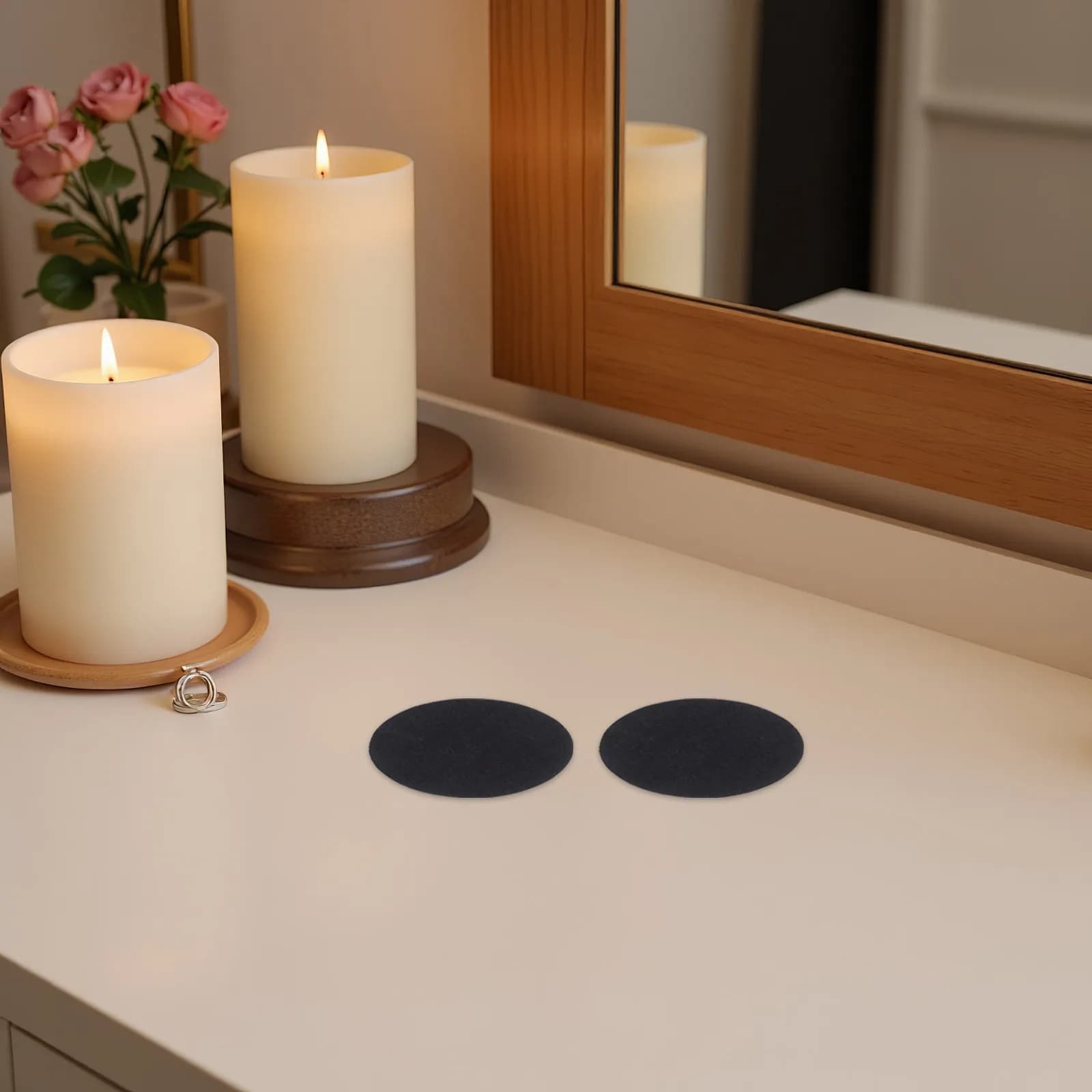 100Pcs Black Heat Resistant Fireproof Incense Burner Pads 4Cm Insulation Mat Ash Catcher for Home Spa Yoga Office