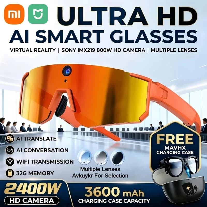 Mijia Al Smart Glasses Cycling Video&Photo Sport Sunglasses Touch Recording Translator Voice Assistant Wireless BluetoothEyewear