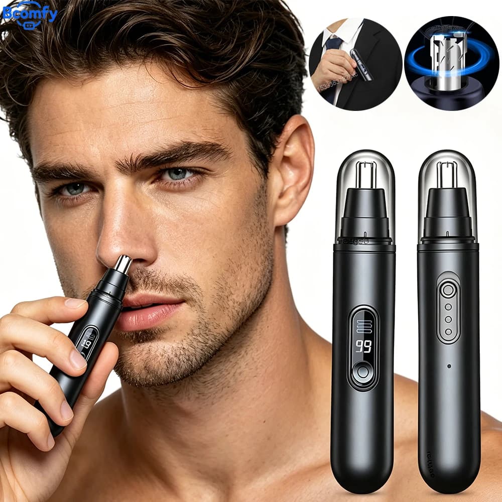 Portable Electric Nose Hair Trimmer Painless Clipper for Men And Women Waterproof Ear & Eyebrow Trimmer for Face Hair Grooming