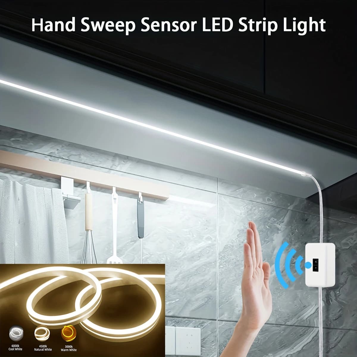 Neon LED Light Strip 5V USB Smart Gesture Sensor Dimmer Switch Flexible Waterproof Silicone Neon Sign Rope Tupe Room Decoration