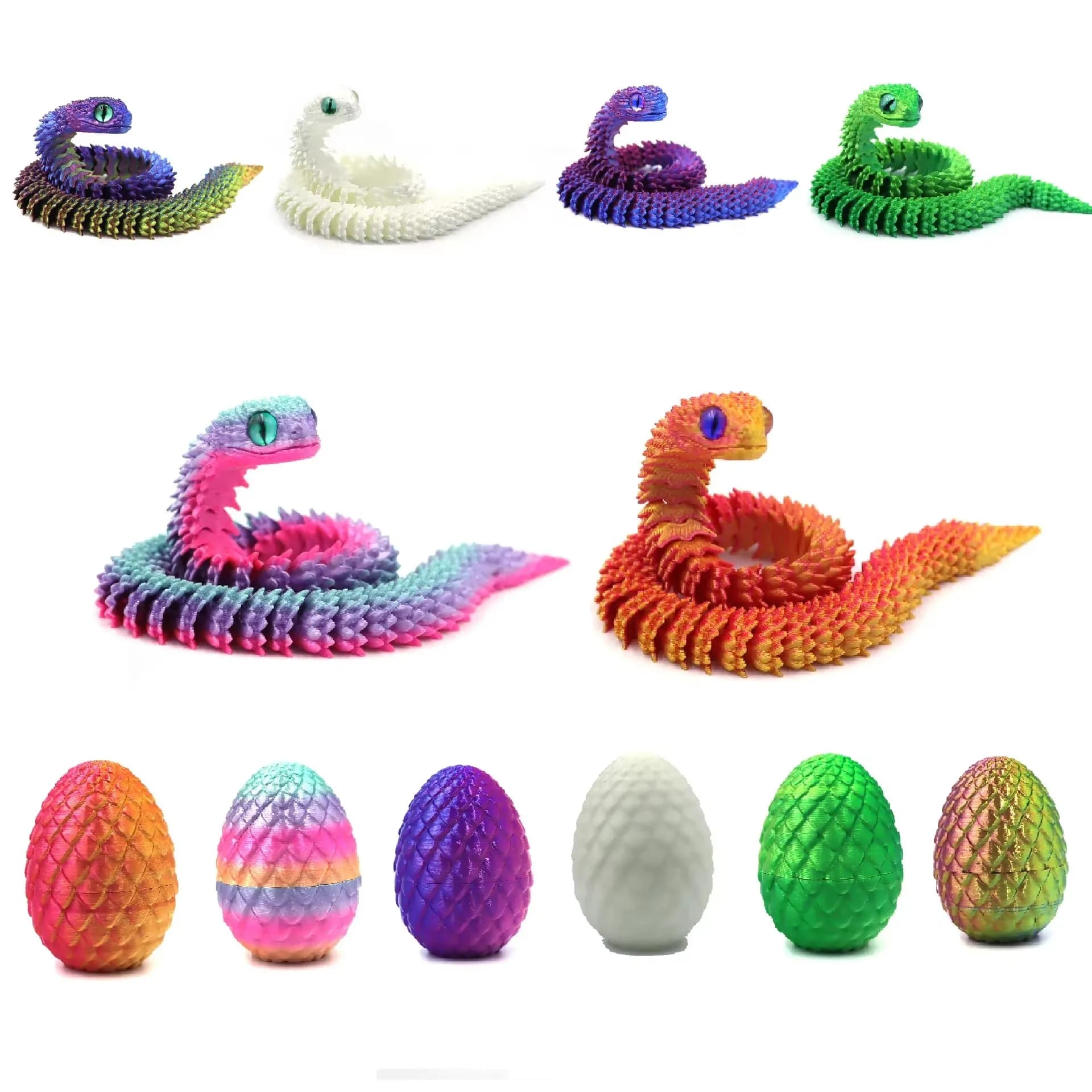 3D Printing Home Decoration Snake Egg Action Figure Desk Accessories Anime Figures  Figurine Gift Toy Printed