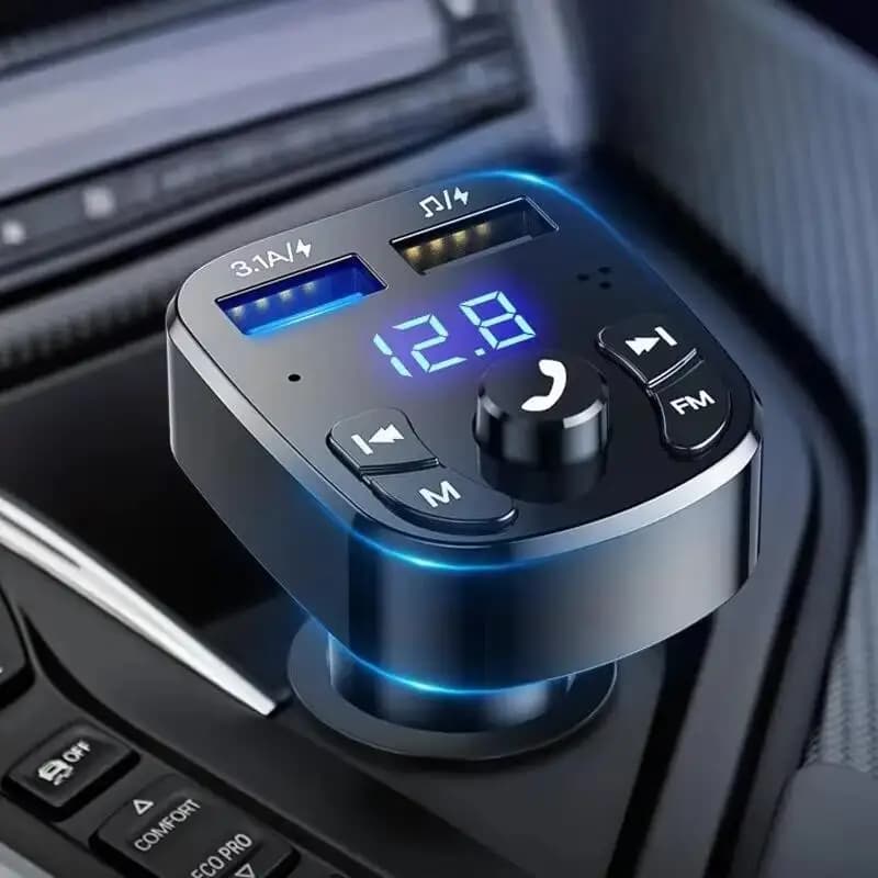 3.1A Car MP3 Player Dual USB Car Fast Phone Charger Adapter Bluetooth 5.0 FM Transmitter Receiver USB Flash Drive Plug Car Kit
