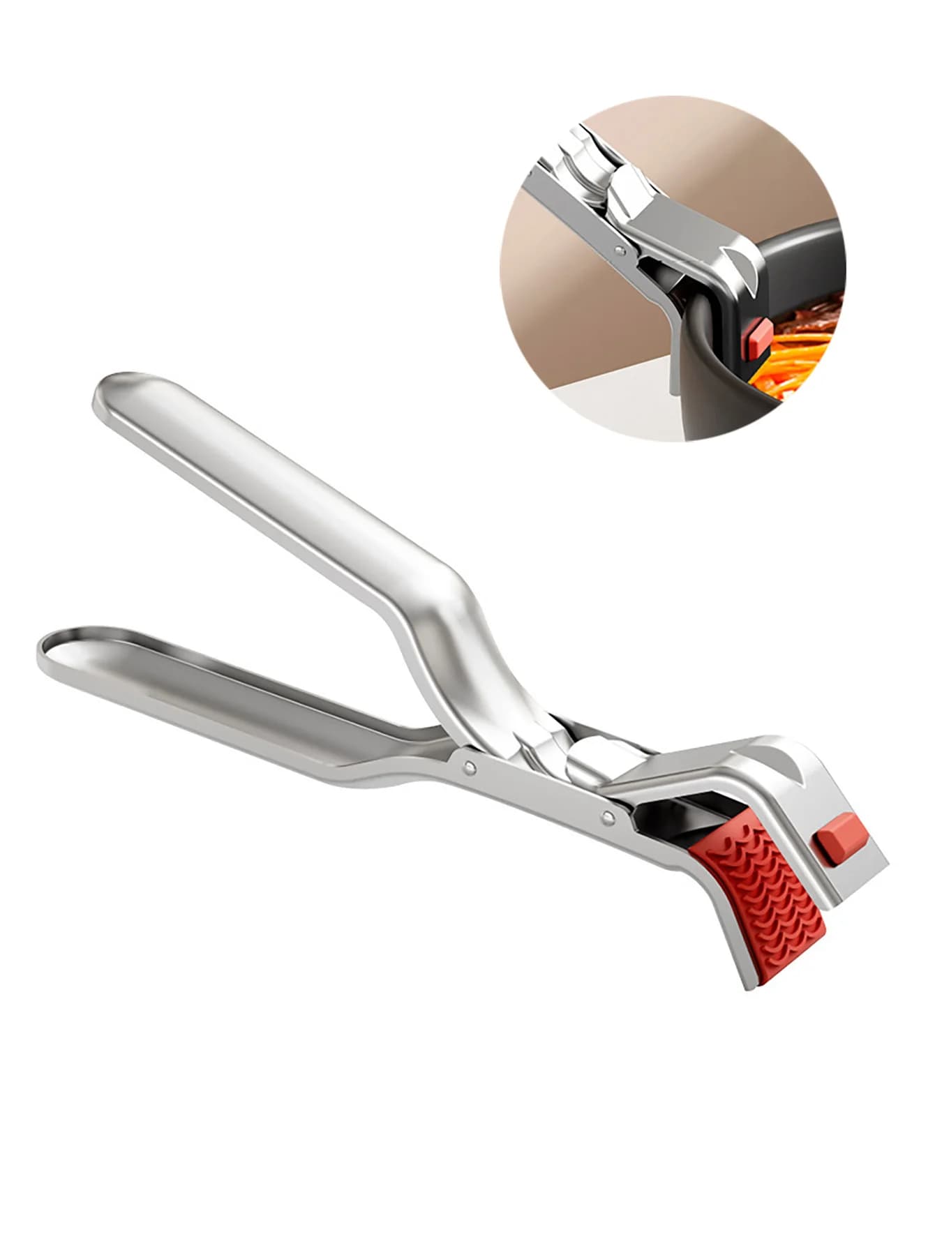 Hot Plate Gripper Tongs, Anti Scald Bowl Holder Clip for Microwave, Pizza Pan, Toaster, Air Fryer, Oven, Steamer, Multi Angle